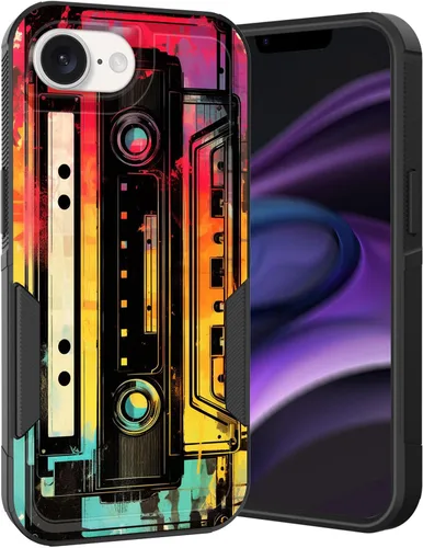 Vista 242 de Funda para iPhone Air, doble capa híbrida resistente resistente a prueba de golpes de policarbonato duro + funda protectora de silicona suave