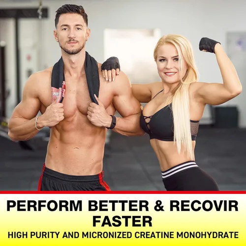 Vista 9 de Creatina HMB, creatina en polvo para hombres y mujeres, monohidrato de creatina micronizada para crecimiento muscular y recuperación y mayor fuerza