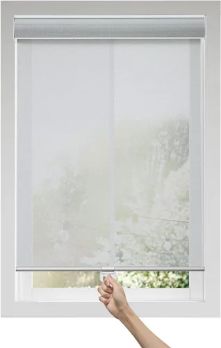 Vista 10 de Persilux Persianas solares inalámbricas de tamaño personalizado para ventanas, persianas enrollables con 5 % de apertura, ventanas enrollables