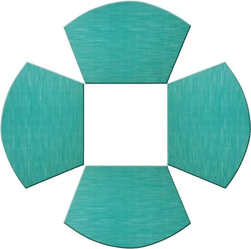 Vista 5 de PIGCHCY Juego de 4 manteles individuales en forma de cuña para mesa de comedor, tejido cruzado, lavables, resistentes al calor, manteles Bambúes