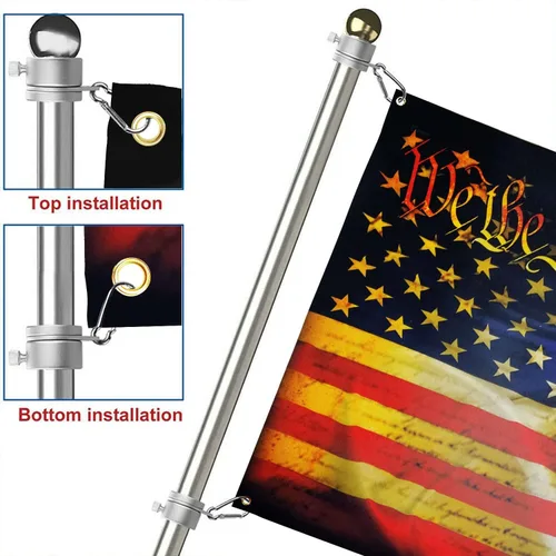 Vista 7 de Flagwix Bandera estadounidense patriótica "We The People, Don’t Tread On Me", 3 x 5 pies para exteriores, con ojales, tela de lona de doble cara