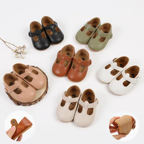 Vista 3 de Zapatos de vestir de uniforme de boda para bebé, suela antideslizante suave, mocasines para caminar, para recién nacidos, para recién nacidos