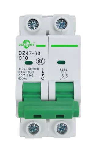 Vista 15 de Interruptor de Circuito en Miniatura AC, 1 Polo 6 Amp, 120/240VAC, Interruptor de Montaje en Riel DIN de 6kA con Desconexión Térmica Magnética