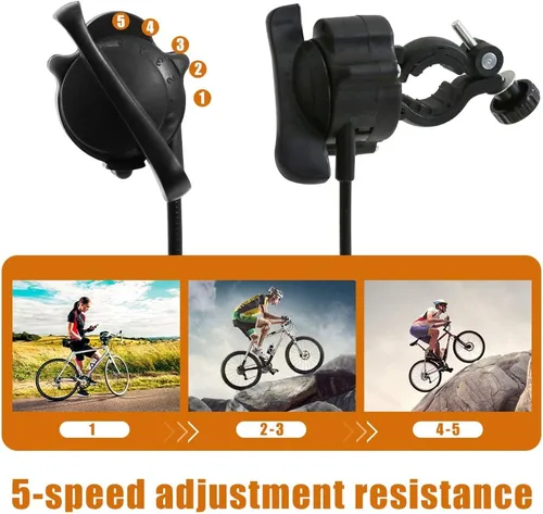 Vista 4 de Soporte de entrenamiento de bicicleta para montar en interiores, soporte de entrenamiento de ejercicio de bicicleta con volante magnético, reducción