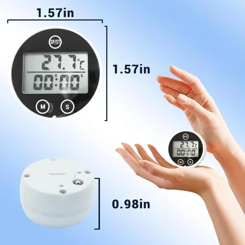 Vista 8 de Termómetro de baño de hielo, termómetro flotante de inmersión en frío con temporizador, temporizador de pantalla HD flotante impermeable, para baños