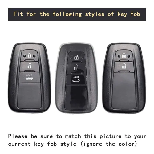 Vista 4 de Funda inteligente compatible con Toyota 86 Avalon Hybrid C-HR Camry Hybrid Corolla Hatchback Prius Prime 2 botones entrada sin llave control remoto