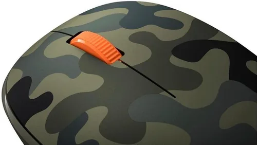 Vista 3 de Ratón Bluetooth Microsoft - Camuflaje Forestal. Diseño Compacto y Cómodo, Uso para Diestros y Zurdos, 3 Botones, Ratón Inalámbrico Bluetooth