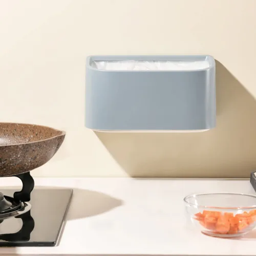 Vista 9 de Angoily Contenedor dispensador de basura colgante de cocina, papelera colgante para montaje en pared, armario colgante, papelera para el hogar