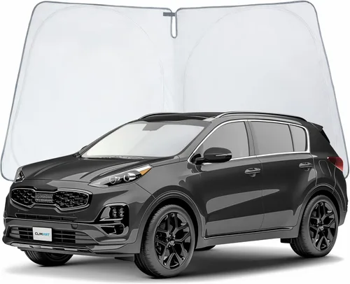 Vista 55 de Clim Art - Parasol para parabrisas de Nissan Pathfinder 2022-2024, plegable, personalizado, protector solar para vehículo, cubierta para parabrisas