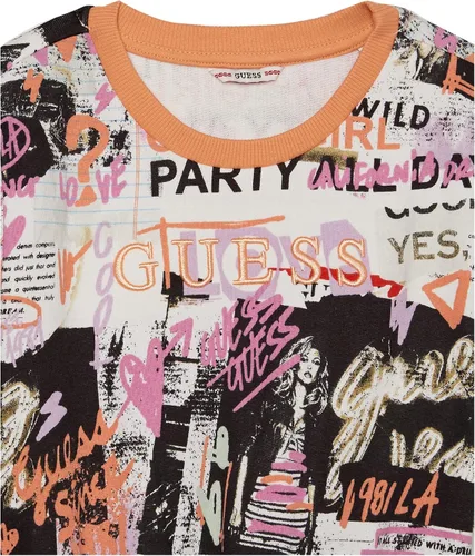Vista 2 de GUESS Vestido de rizo francés de manga larga para niña