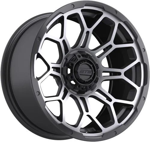 Vista 9 de GTW Bravo - Rueda de aluminio para carrito de golf de 14 pulgadas 14x7 Pernos 4-4 Offset 3:4 (bronce/negro)