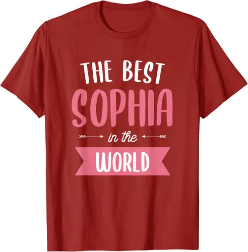 Vista 21 de Camiseta The Best Sophia In The World Name, Negro