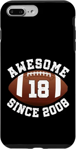 Vista 12 de Awesome Since 2008 18th Birthday Men Son American Football Case for iPhone 17