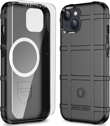 Vista 31 de Funda para iPhone 13, Rugged Shield 8 pies a prueba de caídas TPU Armadura gruesa Funda protectora táctica compatible con iPhone 13 (6.1 pulgadas)