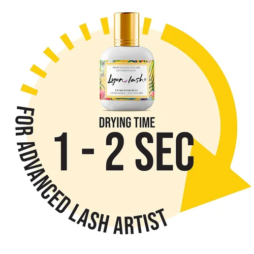 Vista 2 de Pegamento de extensión de pestañas extra potente de 0.3 fl oz – Lyon lash Performance Glue 1-2 segundos de tiempo de secado 6-8 semanas