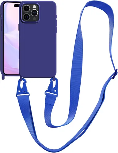 Vista 82 de Funda compatible con iPhone 8 Plus, iPhone 7 Plus/6 Plus/6S Plus con cordón, funda cruzada para iPhone con correa ajustable de silicona para iPhone
