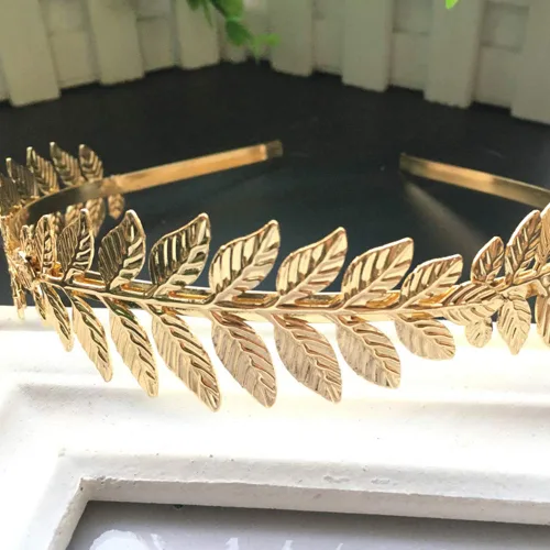 Vista 6 de WLBON Diadema de hojas de Halloween, corona de diosa romana, bandas para el cabello, diadema de hojas, diadema para mujer, Navidad, boda Paquete
