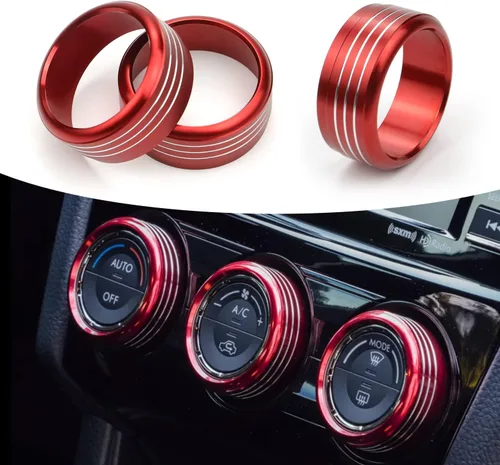 Vista 11 de Para Subaru - Cubierta de perilla de CA, accesorio para interruptor de consola central, botón de control de volumen, ajuste de anillo compatible