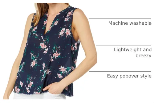 Vista 4 de Carve Designs Camiseta sin mangas Dylan para mujer Bouquet