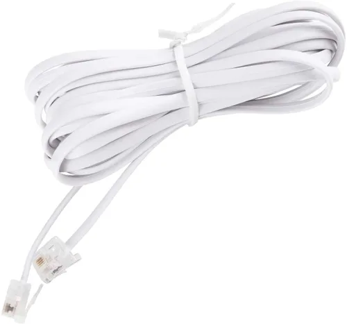 Vista 10 de iSoHo - Cable de teléfono para teléfono fijo, 15 pies RJ11, color negro Superb sound quality, sturdy build, fits wall jack connections, works with