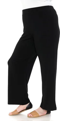 Vista 2 de LEEBE Pantalón de pierna ancha recto de punto ITY para mujer y talla grande (S-5X)