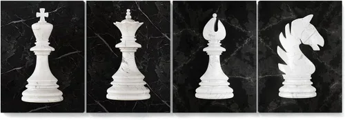 Vista 14 de Juego de 4 tarjetas Ace tamaño pequeño 4x 12 x 16 pulgadas / 0.75 pulgadas, arte en lienzo – Baraja de casino de sala de juegos de cartas vintage