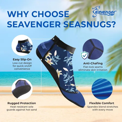 Vista 3 de Seavenger SeaSnugs - Calcetines de voleibol de playa de corte bajo Negro