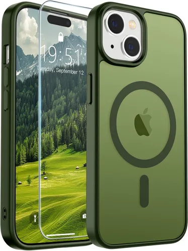 Vista 158 de SUPFINE Funda magnética para iPhone SE 2022 (3ª)/2020 (2ª), iPhone 8 (compatible con MagSafe) (protección contra caídas de grado militar), funda