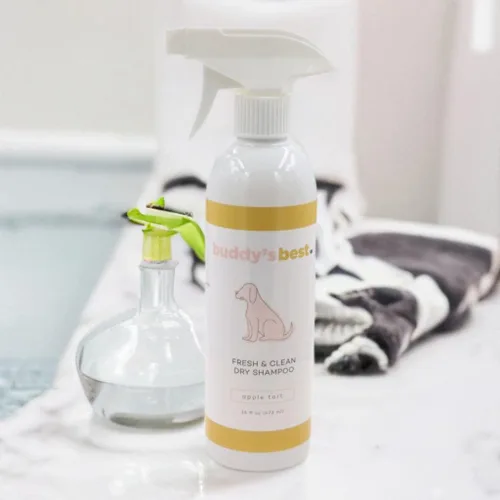 Vista 9 de Buddy's Best Fresh & Clean - Champú seco para perros, botella de 16 onzas líquidas sin agua, champú para perros y cachorros (tarta de manzana)