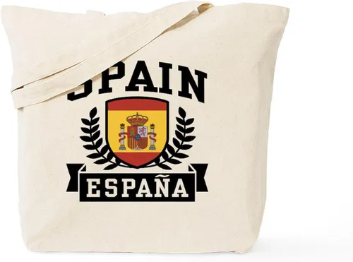 Vista 10 de CafePress Made In Spain Tote Bag Bolsa de compras de lona beige natural reutilizable