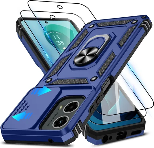 Vista 163 de ATUMP for Moto G-Play-2024 Case with Camera Lens Cover & HD Screen Protector(2 Pcs), [10FT Military Grade Drop Protection] Magnetic Ring Holder