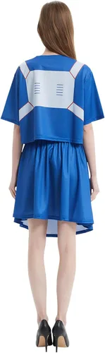 Vista 6 de Baycon Todoroki Shoto Cosplay Costume Cheerleader Cheerleading Uniform Crop Top Dress