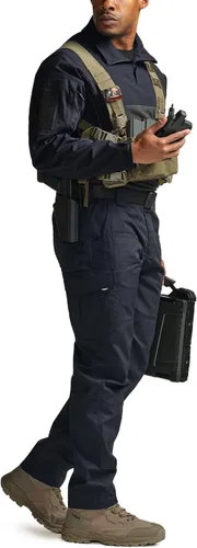 Vista 3 de CQR - Pantalones tácticos tipo cargo para hombre, tejido ripstop, resistentes al agua, ligeros, para uso diario, trabajo, senderismo o exteriores