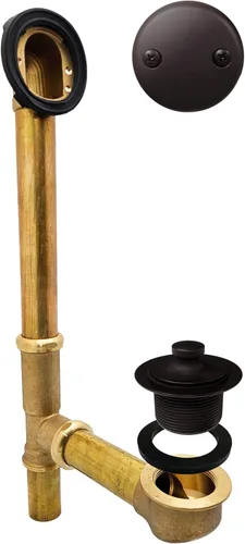 Vista 17 de Westbrass Pull & Drain D3262-62 - Desechos de baño de 14 pulgadas, tubo de calibre 17, negro mate, D3262-62
