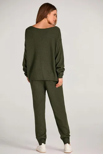 Vista 2 de PRETTYGARDEN Conjunto de 2 piezas para mujer, sudadera de manga larga y pantalones largos, ropa de descanso