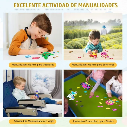 Vista 5 de VKPI Kit de regalo de 4 piezas de espuma EVA, creativo para hacer tus propios autos, proyectos de manualidades de papel de espuma de dibujos Coches