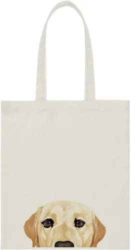 Vista 14 de WIRESTER Bolsa de lona para mujeres y niñas, bolsa de playa, comestibles y viajes, lindo perro