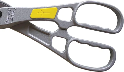 Vista 3 de MIDWEST MagSnips - Tijeras de corte recto para cortar material de hoja regular, fabricadas en los Estados Unidos, MWT-1200
