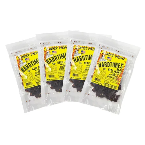 Vista 12 de Hardtimes Carne Seca Artesanal de Vaca - Sabor a Pimienta Negra - Paquete de 3 bolsas de 2.25 oz