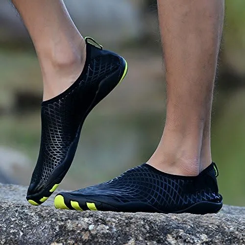 Vista 6 de DoGeek - Zapatos de agua para hombre y mujer, zapatos acuáticos, para playa, natación, agua, secado rápido, zapatos descalzos para practicar surf
