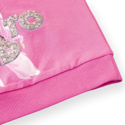 Vista 4 de Barbie Sudadera con lentejuelas para niñas y niñas