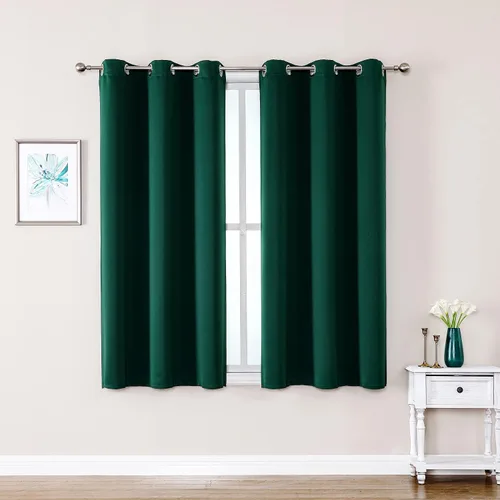 Vista 57 de ChrisDowa - Cortinas cortas para ventana de 40 pulgadas para dormitorio - Cortinas cortas con ojales y aislamiento térmico para oscurecer