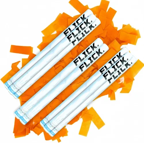 Vista 11 de Ultimate Confetti - Paquete de 8 varitas de confeti azul bebé - Palitos de mano de 6 pulgadas de papel de seda biodegradable para bodas, cumpleaños