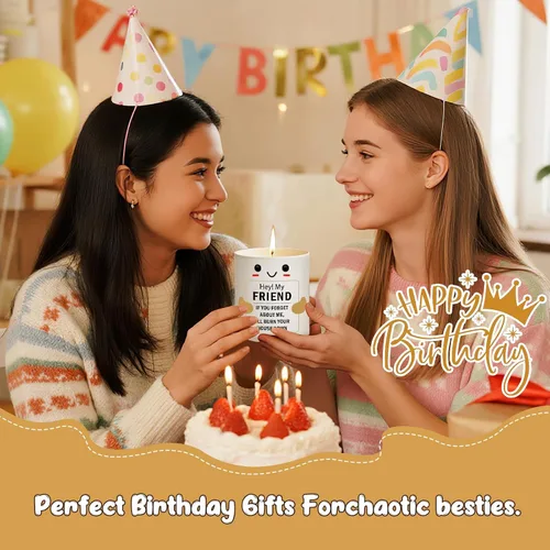 Vista 5 de Velas de regalo para mejores amigas para mujeres, regalo de cumpleaños genial para sus mejores amigas, mejores amigas, compañeros de trabajo
