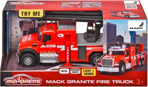 Vista 7 de Majorette Camión de bomberos de granito Mack 213713005