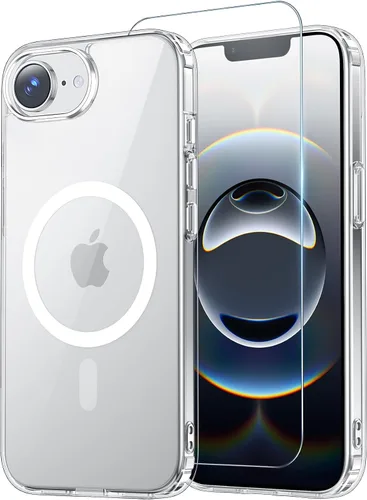 Vista 13 de Funda transparente para iPhone 11 con protector de pantalla, compatible con Magsafe, antiamarilleo, protección de grado militar, a prueba de golpes