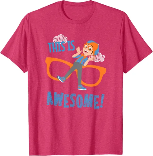Vista 22 de Blippi This is Awesome Glasses - Camiseta talla S Azul Pastel