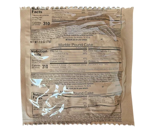 Vista 6 de Paquete de 12 postres MRE (paquete de 12 muestras de postres MRE)