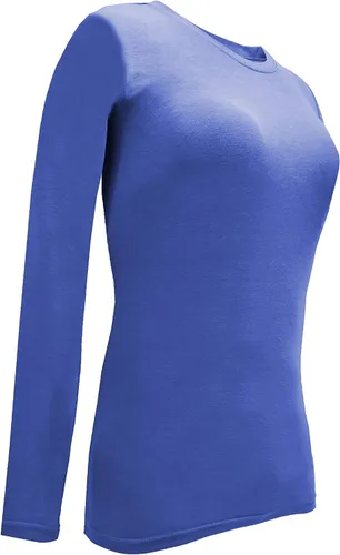 Vista 17 de Natural Uniforms Camiseta Under Scrub para mujer, cuello redondo, manga larga, paquete de 3, paquete múltiple de 3