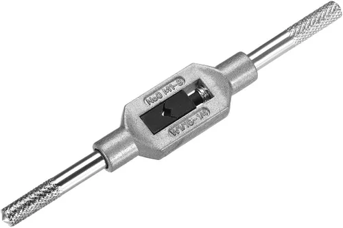 Vista 3 de uxcell Mango de llave de grifo ajustable, para grifos métricos M1-M8 W1/16-1/4, soporte de rosca, herramienta de roscado manual para reparación